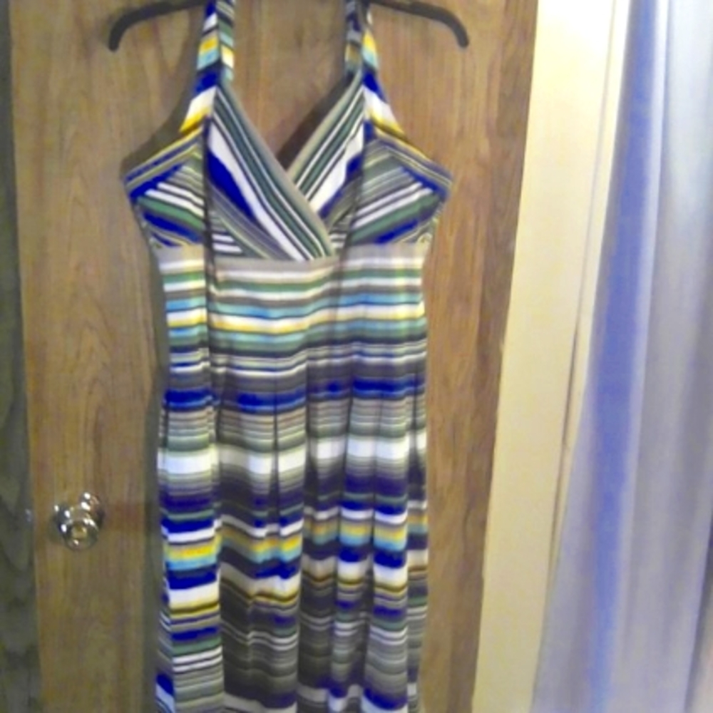 New Direction size 16 striped midi sun dress